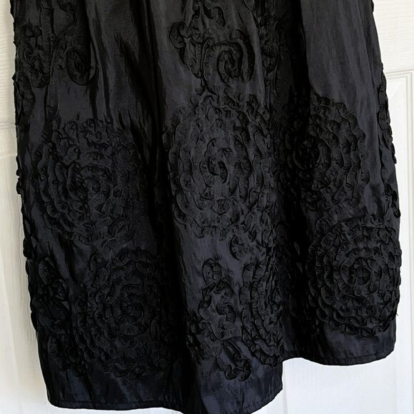 Jessica Howard Evening Midi Event Dress 6P Ruched Ribbon Rosettes Wimsigoth - Picture 5 of 11